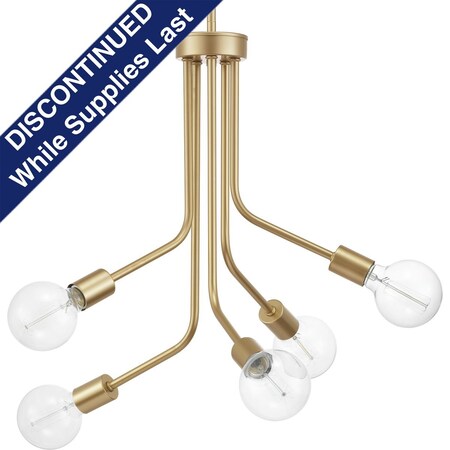Progress Lighting Zag Collection Five-Light Chandelier P400149-078